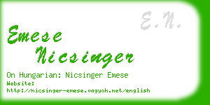emese nicsinger business card